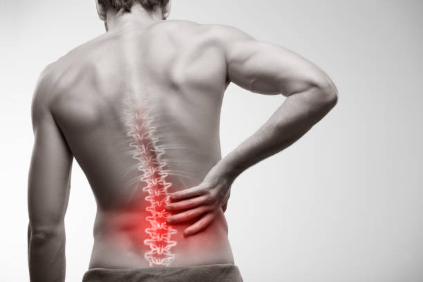 Man with back pain.